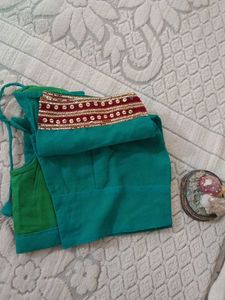 Teal Embroidered Saree