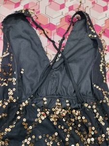 Black Sequence Party Dress