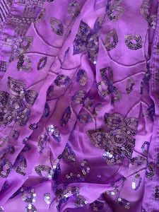 Bollywood y2k Purple sequins Saree
