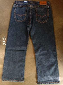 ROOKIES Dark Blue Mid-Rise Loose Fit Jeans