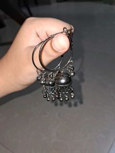 Boho Jhumka Hoop Earrings