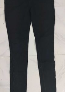 Black Denim With Cutout Size 28