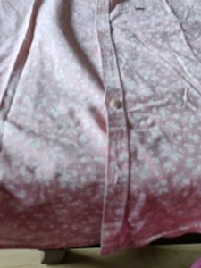 Peach Coloured Pure Cotton Shirt For Men
