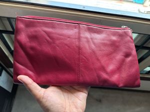 Red Leather Pouch