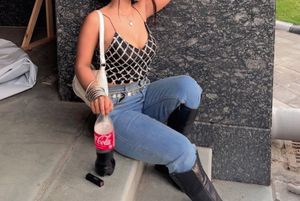 Sparkly Black Crop Top