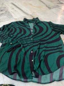 Green Patterned Shirt