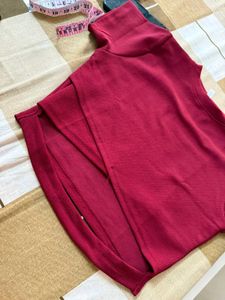 Burgundy Cross-Front Cropped Top