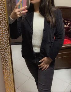 Incense Black Blazer Coat- Fits Bust 34/36