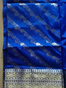 Brand New Blue Pure Silk Saree