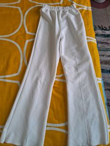 white Flared Pants