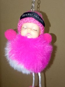 Pink And White Doll Keychainy💞