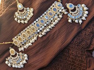 Pearl & Mirror Jewelry Set