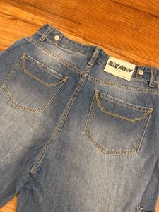 Blue Brew Baggy Ripped Jeans