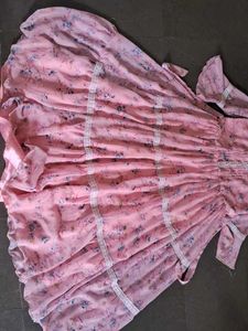 Long Frock Of Poly Silk Fabric