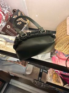 Mehndi Green Leather Sling Handbag