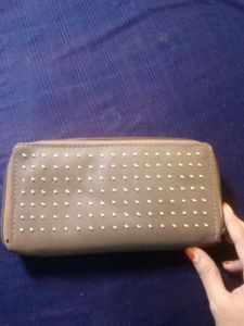 Studded Zip-Around Wallet
