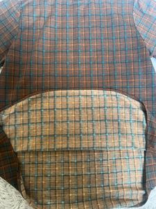 Vintage Plaid Mock Neck Top