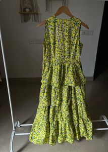 Spring Aurora Bright Yellow Ruffle MAXI