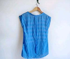 Stylish Super Cool Blue Western Top