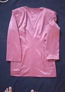silk satin Rose Gold Open Front Women Belezar