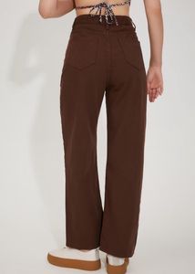 Brown Straight Fit Jeans