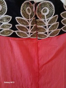 Designer Full Length Gown With Unstitched Pant