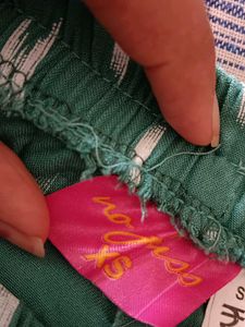 Green Patterned Shorts