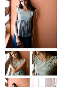 Kuyil-T Grey Peplum top