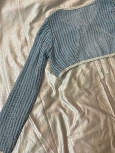 Blue Knit Bolero
