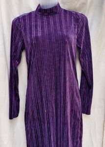 Purple Velvet Mini Dress