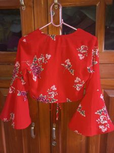 Shein Red Tie Crop Top..