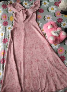 💖 Pretty Pink Floral Gown Dress🎀💥- Miss.Y