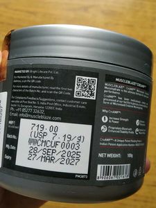 MuscleBlaze Creatine Monohydrate Unflavoured 100g