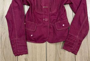 Apt. 9 Burgundy Button-Up Jacket - Size S