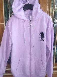 Lilac U.S. Polo Assn. Zip-Up Hoodie