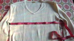White V-neck Sweater For Women