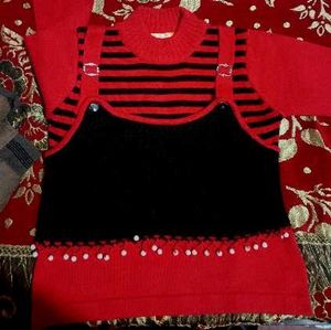 Red & Black sweater for girl and women