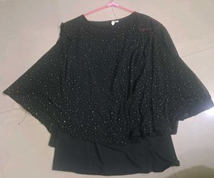 Elegant Black Sequined Top