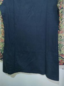 Voguish Printed Tie Up Black Top