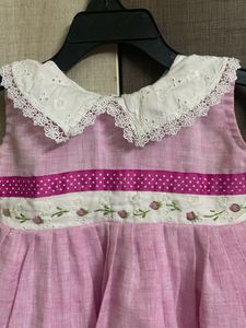 Cute Dress With Lace Detailing And Embroidery