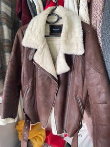 Faux Leather Fur Jacket