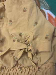 Cute Yellow Floral Top