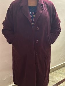 Warm Long Wine Overcoats