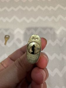 Authentic Louis Vuitton Brass Padlock with Key (No