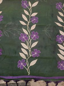Floral Applique Work Saree