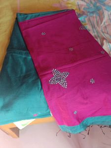 Green Cotton Saree