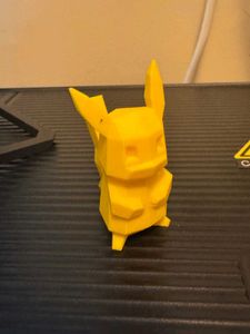low poly Pikachu keychain option