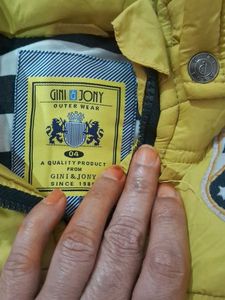 Yellow Puffer Vest with Hood