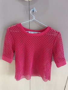 Trendy Mesh Sheer Top