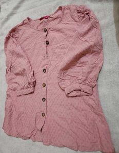 Cute Baby 🌸 Pink Button-Down Top